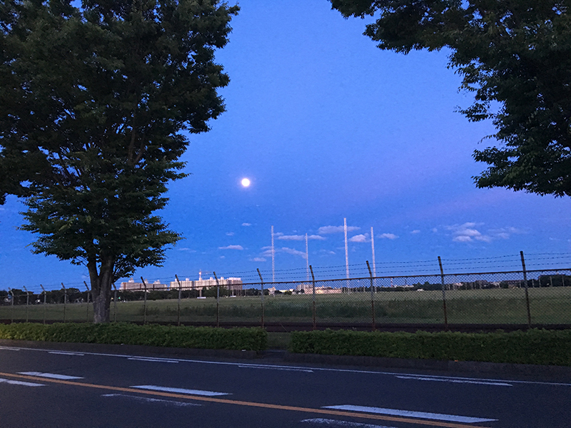 夕月白月