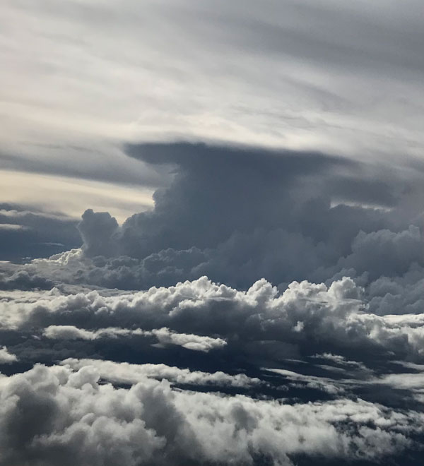 台風に向かって